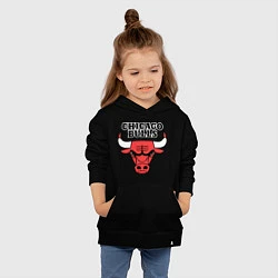 Толстовка детская хлопковая Chicago Bulls, цвет: черный — фото 2