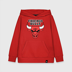 Толстовка детская хлопковая Chicago Bulls, цвет: красный