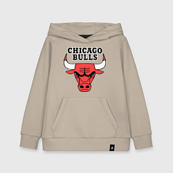 Толстовка детская хлопковая Chicago Bulls, цвет: миндальный