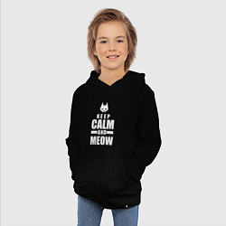 Толстовка детская хлопковая Stray - Keep Calm, цвет: черный — фото 2