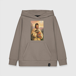Детская толстовка-худи Иисус и капибара