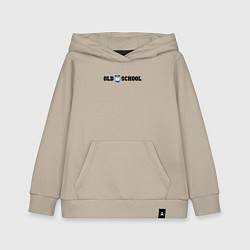 Толстовка детская хлопковая Old school, шеврон старой школы, цвет: миндальный