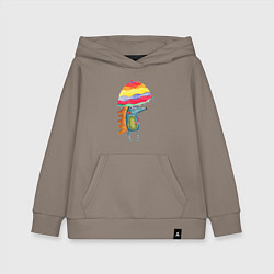 Детская толстовка-худи Ежик под зонтиком