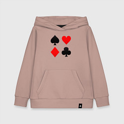 Детская толстовка-худи Четыре масти игральных карт