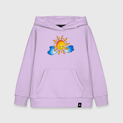 Детская толстовка-худи Солнышко и облака