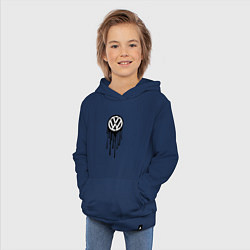 Толстовка детская хлопковая Volkswagen - art logo, цвет: тёмно-синий — фото 2