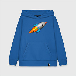 Детская толстовка-худи Ракета летит в небе