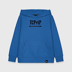 Толстовка детская хлопковая TCPIP Connecting people since 1972, цвет: синий