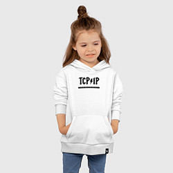 Толстовка детская хлопковая TCPIP Connecting people since 1972, цвет: белый — фото 2