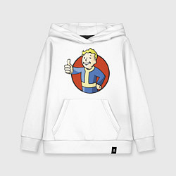 Толстовка детская хлопковая Vault boy like, цвет: белый