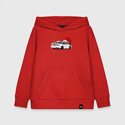 Толстовка детская хлопковая Nissan Silvia S14 Sr20 Japan Car, цвет: красный
