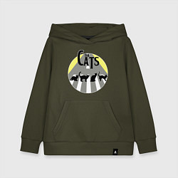 Толстовка детская хлопковая The Cats, цвет: хаки