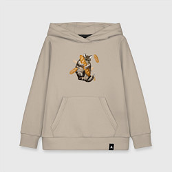 Детская толстовка-худи Котик и батон