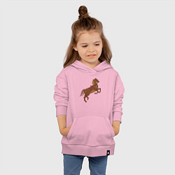 Толстовка детская хлопковая Стимпанк-лошадь, цвет: светло-розовый — фото 2