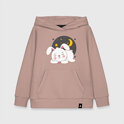Детская толстовка-худи Спящий Зайка