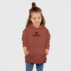 Толстовка детская хлопковая Cyberpunk - Arasaka Academy, цвет: кирпичный — фото 2