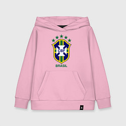 Толстовка детская хлопковая Brasil CBF, цвет: светло-розовый
