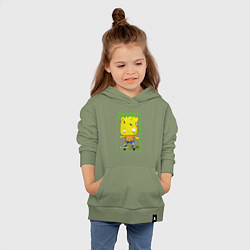 Толстовка детская хлопковая Funko pop Bart, цвет: авокадо — фото 2