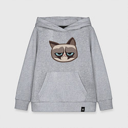 Детская толстовка-худи Мем недовольный кот