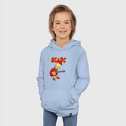 Толстовка детская хлопковая AC DC Барт Симпсон, цвет: мягкое небо — фото 2