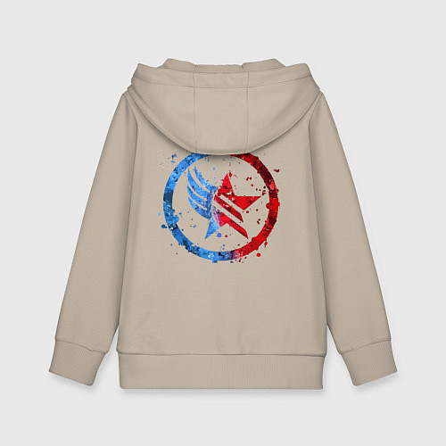 Детская толстовка-худи Mass Effect Renegade - Paragon Combo / Миндальный – фото 2