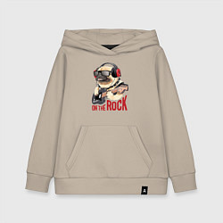 Детская толстовка-худи Крутой мрпс играет на гитаре