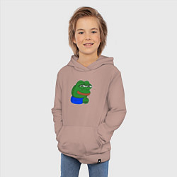 Толстовка детская хлопковая Лягушонок Пепе хитрый, цвет: пыльно-розовый — фото 2