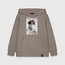 Толстовка детская хлопковая Lee Know Stray Kids, цвет: утренний латте