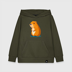 Детская толстовка-худи Капибара - рисунок