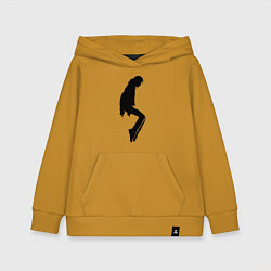Толстовка детская хлопковая Силуэт Майкла Джексона - Minimalism, цвет: горчичный