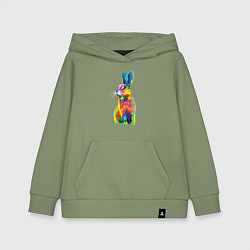 Детская толстовка-худи Кролик в стиле поп-арт