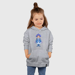 Толстовка детская хлопковая Снегурочка с косичками, цвет: меланж — фото 2