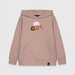 Детская толстовка-худи Пасхальный кулич и цыпленок