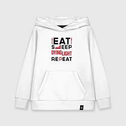 Детская толстовка-худи Надпись: eat sleep Dying Light repeat