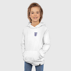 Толстовка детская хлопковая Сборная Англии логотип, цвет: белый — фото 2