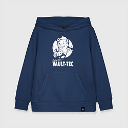 Толстовка детская хлопковая Vault boy - join the vault tec, цвет: тёмно-синий