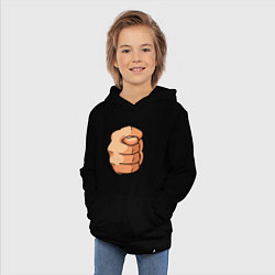 Толстовка детская хлопковая Фига - оберег от сглаза, цвет: черный — фото 2