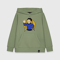 Толстовка детская хлопковая Spoke - vault boy, цвет: авокадо
