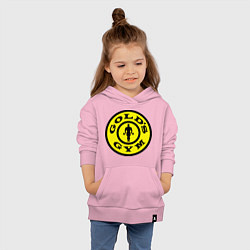 Толстовка детская хлопковая Golds GYM, цвет: светло-розовый — фото 2