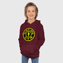 Толстовка детская хлопковая Golds GYM, цвет: меланж-бордовый — фото 2