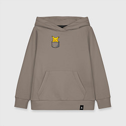 Детская толстовка-худи Пикачу в кармане арт