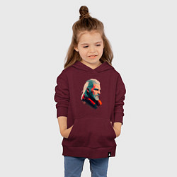 Толстовка детская хлопковая Арт Ведьмак, цвет: меланж-бордовый — фото 2
