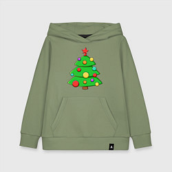 Детская толстовка-худи Новогодняя стильная елка
