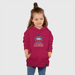Толстовка детская хлопковая Монреаль Канадиенс - НХЛ, цвет: маджента — фото 2