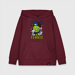 Детская толстовка-худи Король тенниса мяч с ракеткой