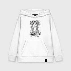 Детская толстовка-худи Таисия в венке из летних цветов