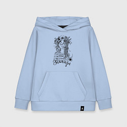 Детская толстовка-худи Эльмира в венке из летних цветов