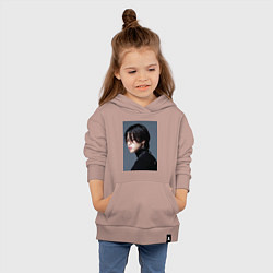 Толстовка детская хлопковая Dark side Jimin, цвет: пыльно-розовый — фото 2