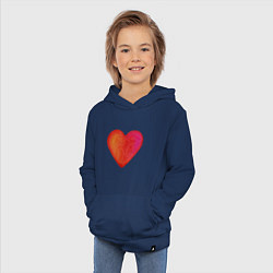 Толстовка детская хлопковая Красное Сердце любовь, цвет: тёмно-синий — фото 2