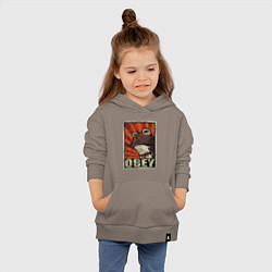 Толстовка детская хлопковая Obey frog, цвет: утренний латте — фото 2